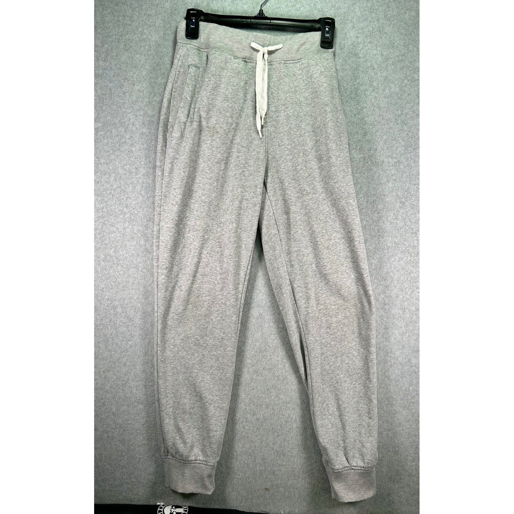 SP Active Mens Jogger Sweatpants Heather Gray Fleece Drawstring Size Small
